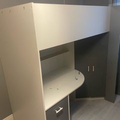 bunk bed with desk