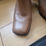 Women's ankle boots brown leather,  size 38 Image 2