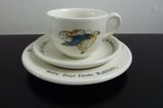 Peter Rabbit tea cup, saucer and plate