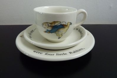 Peter Rabbit tea cup, saucer and plate