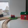 Wooden train tracks and trains Image 5