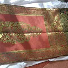 Brand New Traditional Thai Silk Brocade Elephant Table Runner