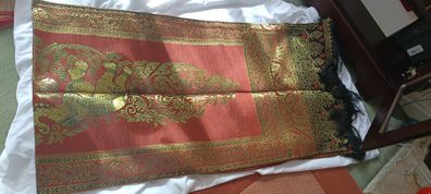 Brand New Traditional Thai Silk Brocade Elephant Table Runner