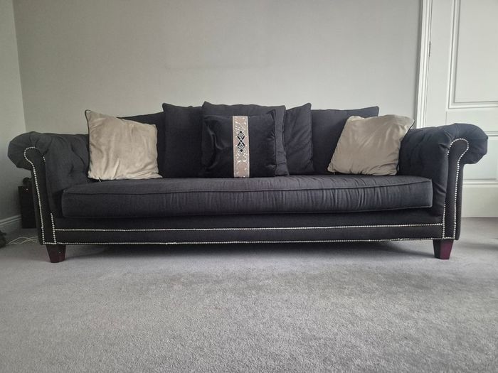 Bespoke black 4 seater couch
