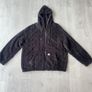 Mens 3XL Black Teddy Fleece Sherpa Hoodie Jacket Image 4