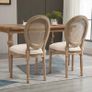 Set of 2 Dining Chairs, Viennese Cane, Solid Wood Image 5