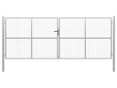 Garden Gate Galvanised Steel 415x200 cm Silver
