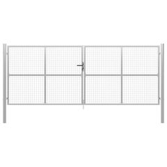 Garden Gate Galvanised Steel 415x200 cm Silver