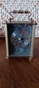 Vintage Brass & Marble Quartz Carriage Clock