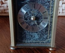 Vintage Brass & Marble Quartz Carriage Clock