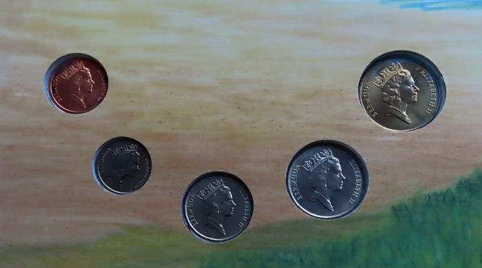 Bermuda vintage original coins set 1993 UNC