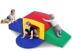 Toddler Climbing Toys Indoor, 5 Piece Climb, Crawl and Tunnel Soft Play Equipment, Foam Climbing Toys, Kids Tunnel Maze with Stairs and Ramp,Indoor for Preschoolers Easy to Clean