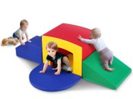 main image for ad Toddler Climbing Toys Indoor, 5 Piece Climb, Crawl and Tunnel Soft Play Equipment, Foam Climbing Toys, Kids Tunnel Maze with Stairs and Ramp,Indoor for Preschoolers Easy to Clean
