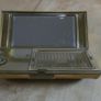 Vintage Kigu London Musical Powder Compact Gold Tone Engine Turned Music Box 1950s Image 2