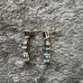18k gold earring topaz stones Image 4