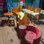 Pub round table and stools Image 5