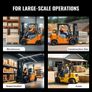 Fork Extensions, 60" Length 4.5" Width, Heavy Duty Carbon Steel Fork Extensions for Forklifts, 1 Pair Forklift Extensions Image 3