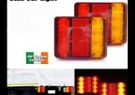 2pcs 8LED Rear Tail Lights Lamps Trailer Truck Caravan Bus Tailights