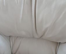 Cream Italian Leather Armchair
