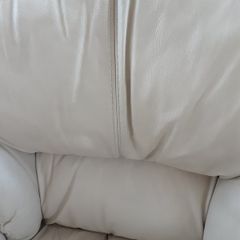 Cream Italian Leather Armchair