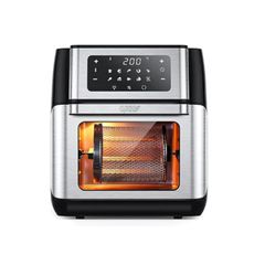Innsky Hot Air Fryer 10 L, 1500 W Airfryer Hot Air Fryer with 10 Programmes, Hot Air Oven with 6 Accessories, Air Fryer without Oil