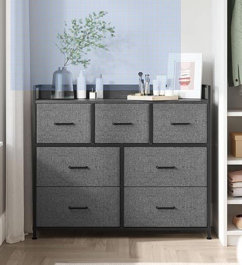 Industrial design with 7 drawers (Slate grey anthracite) FREE P&P