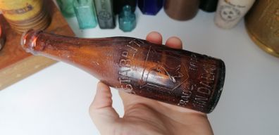 30 - Vintage John Daly Brown Glass Embossed Letters Beer Bottle Cork
