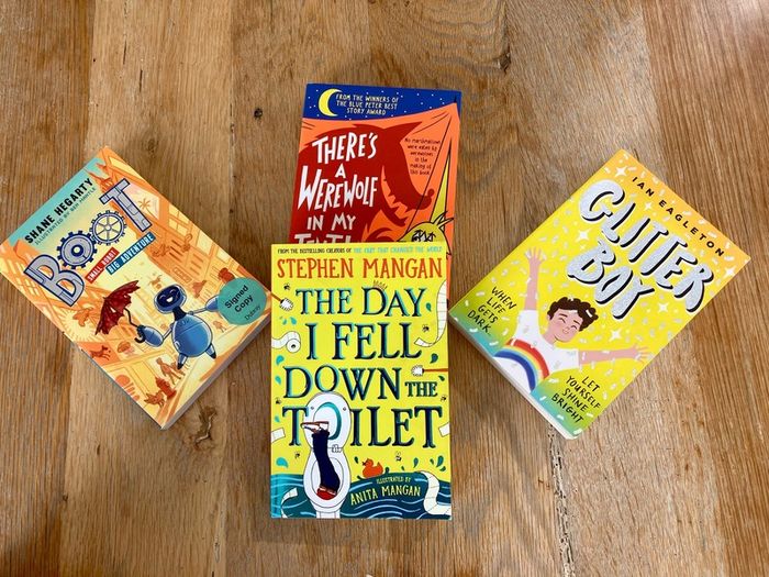 Funny Kids Books x4 - Glitter Boy, I Fell Down the Toilet and More (Ages 6 - 9)