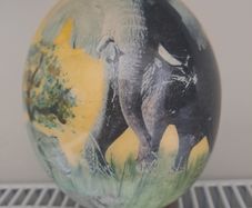 Big 5 South African Ostrich Egg Decorative Ornament