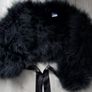Ostrich feather cape black Image 5