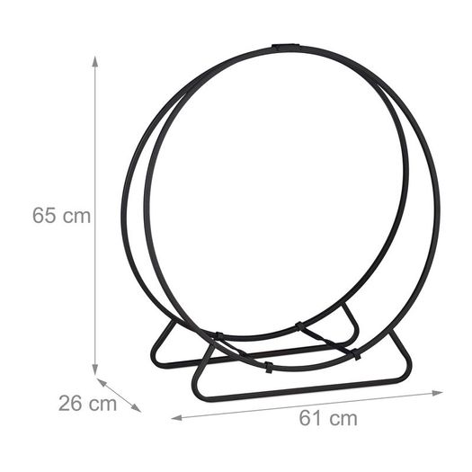Round firewood shelf