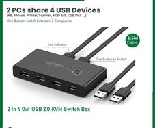 2 In 4 Out USB 2.0 480M bps Sharing Switch