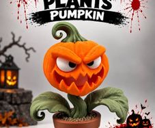 Halloween Pumpkin Plant Lamp  Spooky Home Decoration