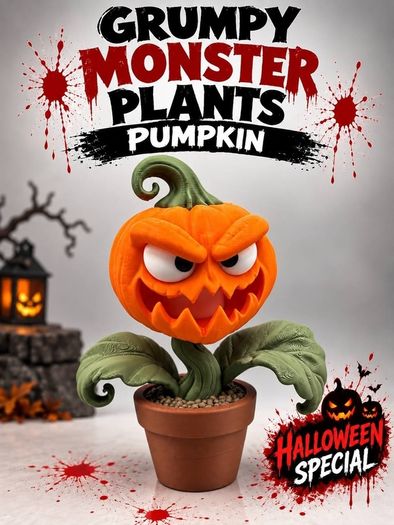 Halloween Pumpkin Plant Lamp  Spooky Home Decoration