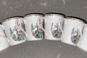 Crown Trent Staffordshire England Bone China Indian Tree Mugs