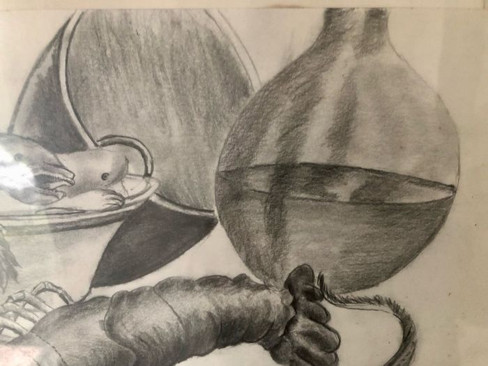 Eye catching sketch in frame