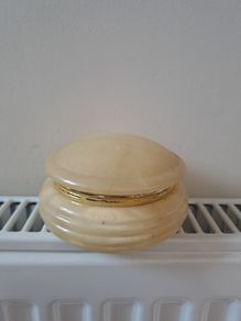 Vintage alabaster jewellery box