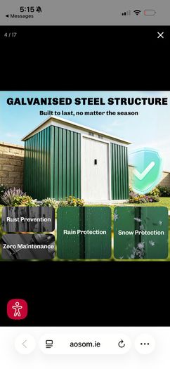 Outsunny metal garden shed - 2.8m x 1.3m