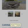 Grey rattan Garden Furniture Fire pit table set Image 2