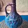 Hand painted Upcycled Wine Bottle Candle Image 5