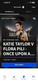Katie Taylor Croke Park (SEATS TOGETHER) Low Seating Close To Pitch
