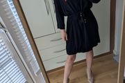 dress Black , shirt size 8, flower embroidery