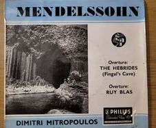 Mendelssohn The Hebrides Fingals Cave Ruy Blas 7 inch EP Philips ABE 1006