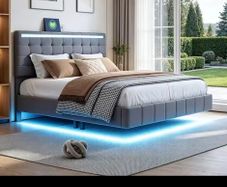 Bed frame. King Size Bed 160cmx200cm. New In Box With Usb Ports And Led Lights.