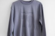 Pre Owned Dunnes Stores Slate Blue Graphic Sweatshirt