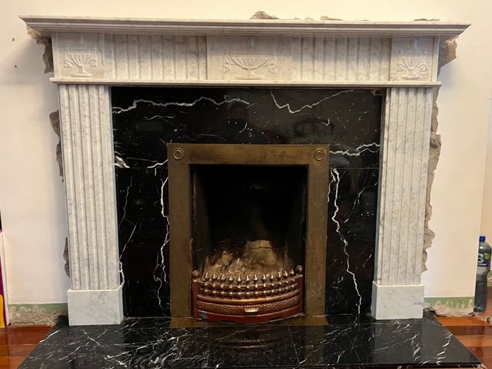 Marble fireplace