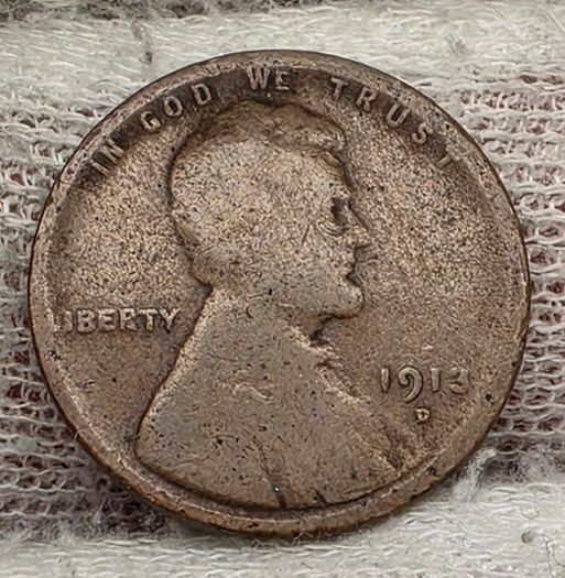USA United States 1913 D Lincoln Wheat Penny Cent Coin