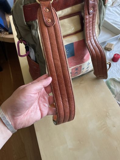 Military style leather Laptop/travel bag