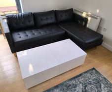 coffee table  living room white high gloss with storage