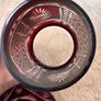 Vintage Ruby Red Crystal glass lidded jar Image 4